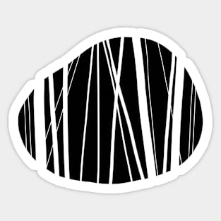 Sea stone or abstract ornament? Black and white graphics Sticker